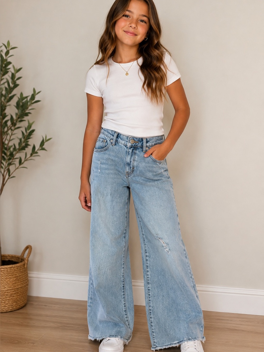 Levi's Girls Light Blue Straight/Wide Leg Jeans size 10